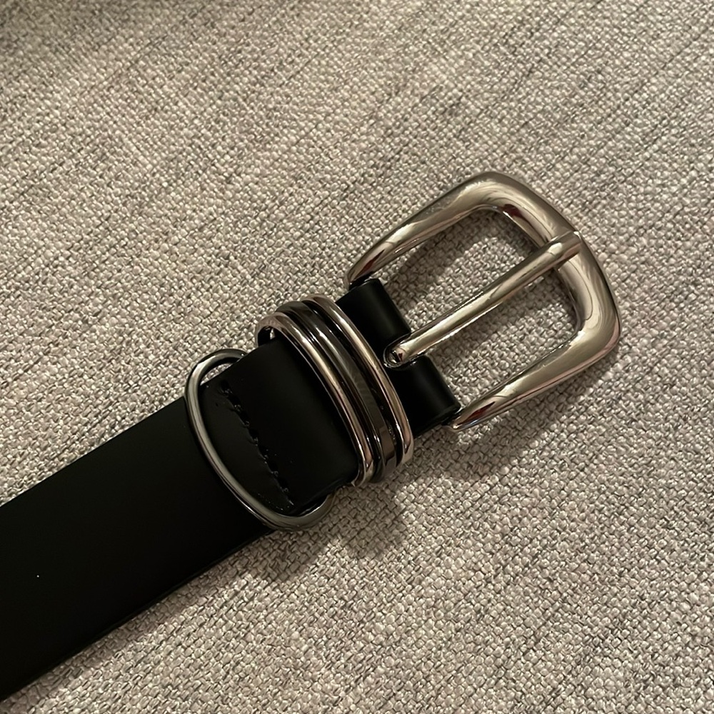Trendy Black Leather Fashion Belt - New, Never Worn Size XL